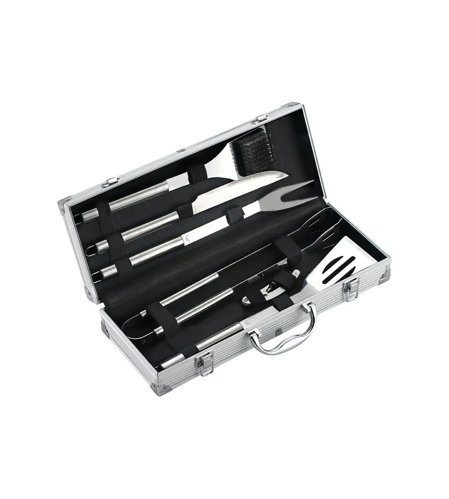 SET VALIGETTA IN ALLUMINIO DA 6 PEZZI ACCIAIO INOX